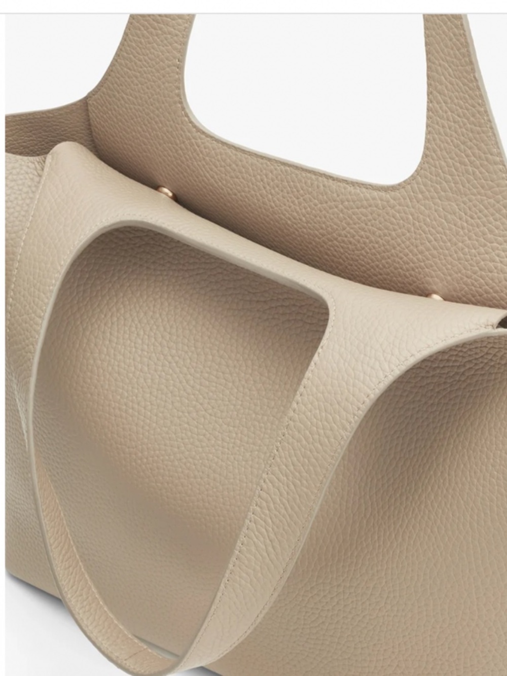 Cuyana System Tote 16-Inch | Stone Pebbled Leather - Picture 11 of 11